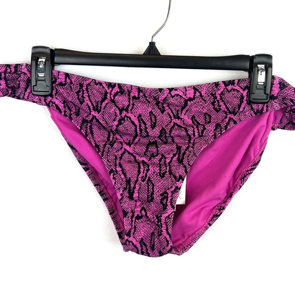Jessica Simpson Women’s Pink Snake Print Bikini Bottom Size XL